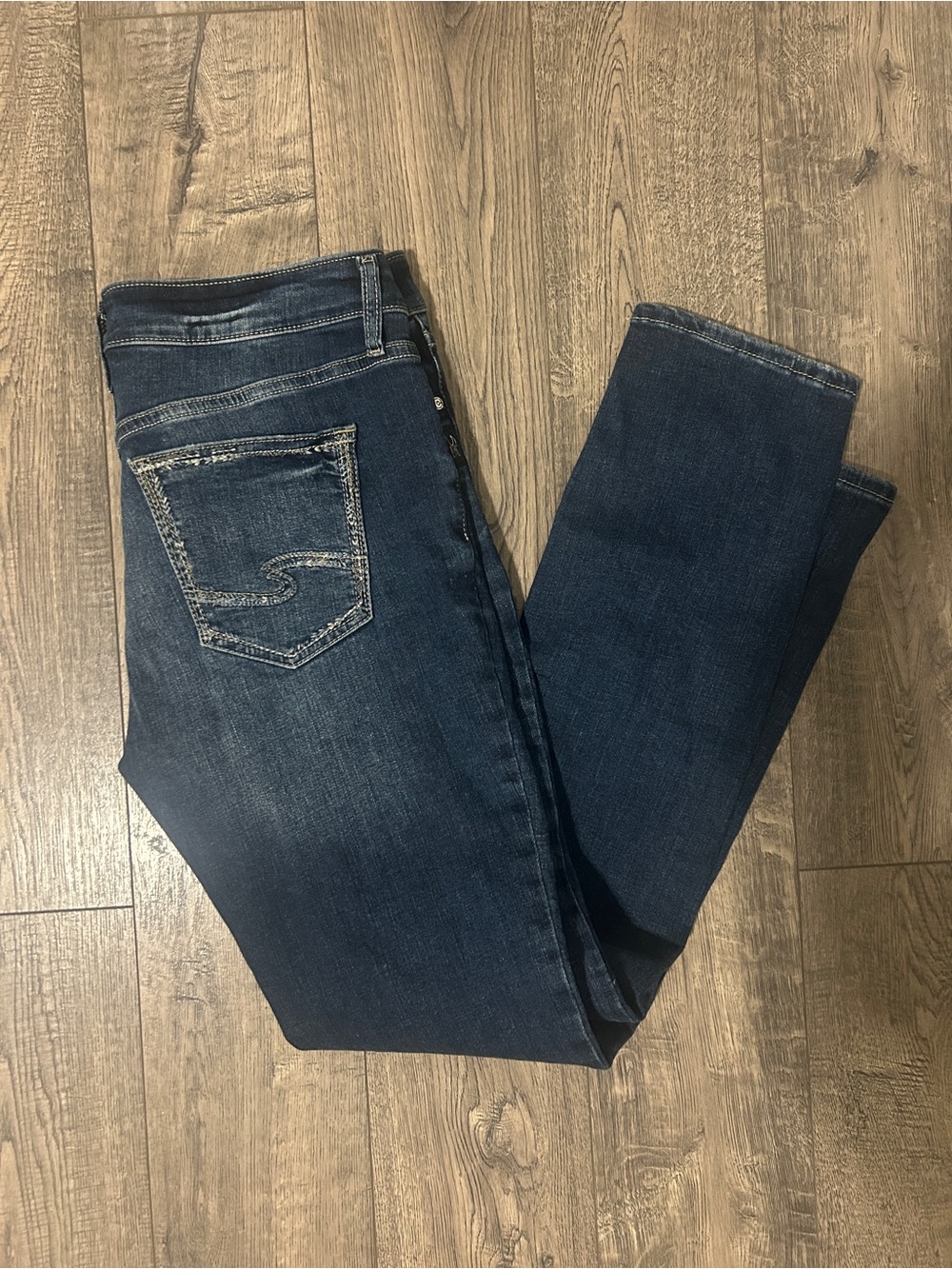 Silver Jeans 31x31 Blue Suki Straight Dark Wash Denim